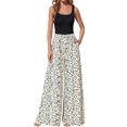 thumbnail image 2 of Jumpsuits for Women Summer One-Piece Sleeveless Boho Floral Wide Leg Romper Vacation Outfits Black& White Dots L, 2 of 9
