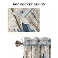 thumbnail image 6 of Texas Star Navy Blue Bathroom Window Curtain, Farmhouse Vintage Art Wooden Light Filtering Coffee Kitchen Curtains, Bedroom Living Room Curtains 2 Panel 84"x63", 6 of 6