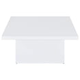 thumbnail image 3 of Pemberly Row Square Coffee Table in White High Gloss Finish, 3 of 8