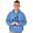 thumbnail image 3 of Walking Dad Nerdy Zombie Movie Lover Men's Big & Tall Graphic Hoodie Brisco Brands 3X, 3 of 4