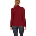 thumbnail image 3 of Women's Casual Draped Open Front Long Sleeve Solid Cardigan, 3 of 5
