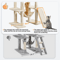 thumbnail image 6 of Yaheetech 62.6 Inch Multilevel Cat Tree with Hammock and 7 Scratching Posts, Beige, 6 of 7