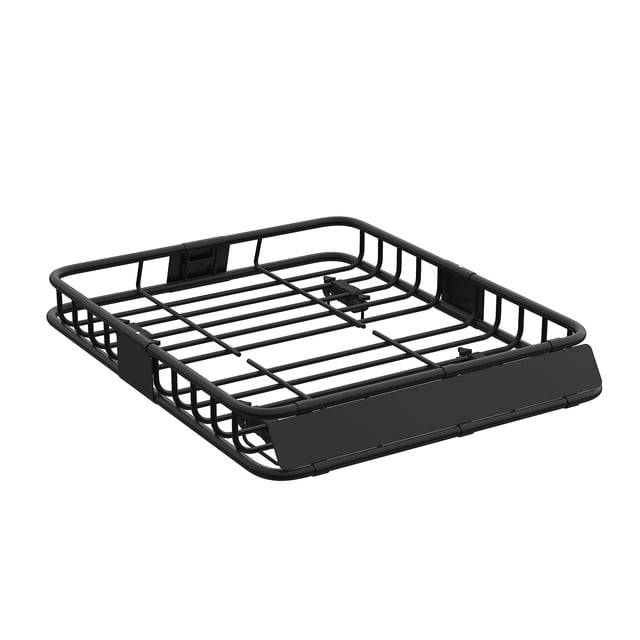 46×36×5 Inch Universal Roof Rack Cargo Carrier Basket,Heavy Duty Steel Rooftop Cargo Carrier with Extension and Wind Deflector for SUVs Trucks