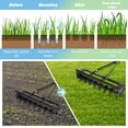 thumbnail image 5 of 200LBS Capacity Rolling Aerator, Tow Spike Aerator Tool, Black Soil Penetrator Spikes Tractor,  35 Inch for Yard, Garden, Farm Manual Lawn Aerator​, 5 of 9