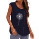 thumbnail image 1 of Camiseta Sin Mangas Para Mujer, Blusa Informal, Chaleco Con Botones, Cuello Redondo, Parte Superior Activa Suelta Odeerbi  ODB160029, 1 of 4