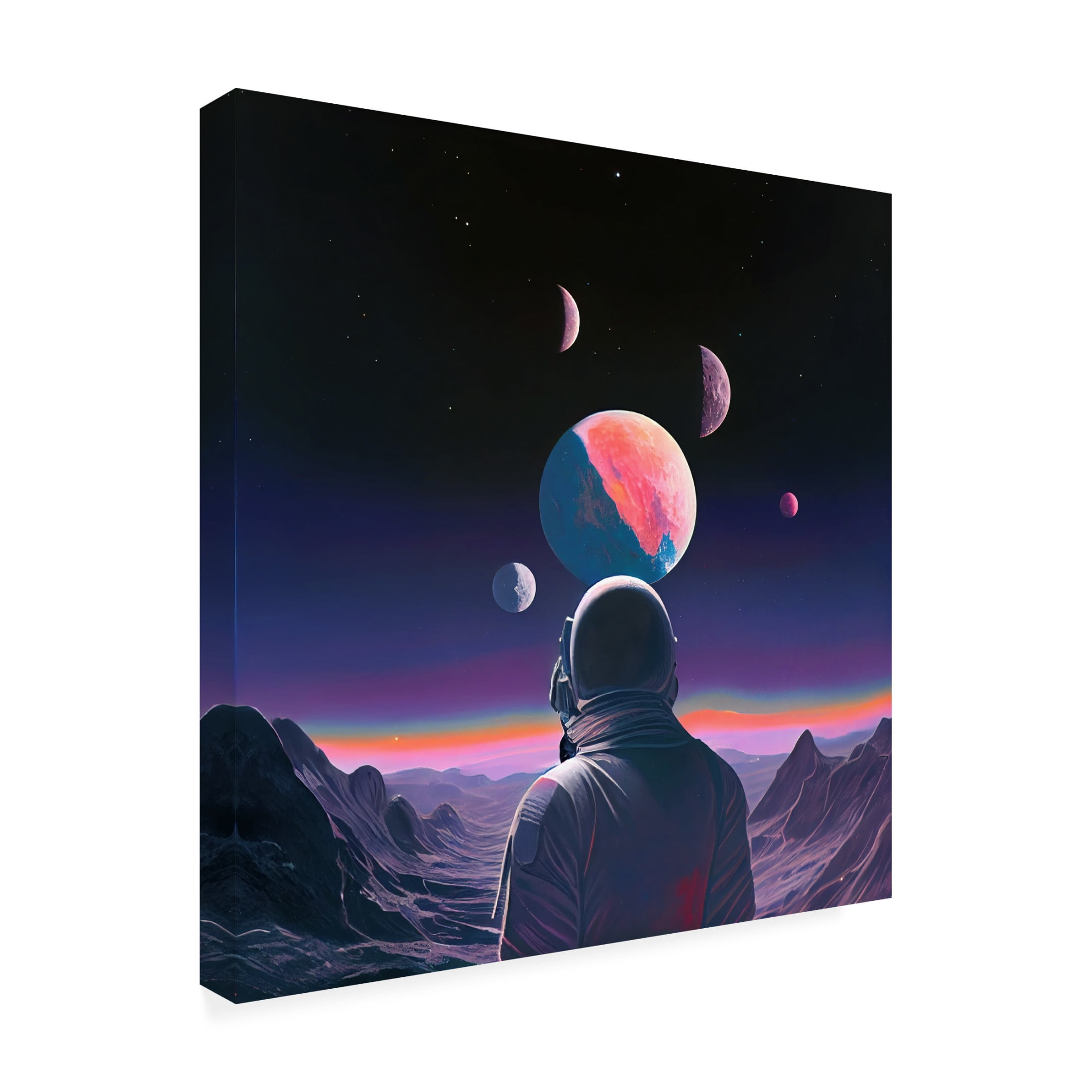 Canvas Wall Art - Sasha 'Astronaut I' Wall Art for Living Room, Bedroom, or Office Décor by Trademark Fine Art - 14 x 14 Inches