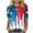 Style 1, variant on GERsome 4th of July T Shirts Womens 3/4 Length Sleeve Patriotic Tops Casual American Flag Shirts Crewneck Loose-Fit Blouses S-5XL