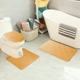 thumbnail image 6 of Bath Mats Set Hwkond, Bathroom Toilet Cover Bathroom Mats Absorbent Printed Floor Mats Bathroom Toilet 3 Piece Floor Mat Set,Yellow, 6 of 8