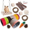Michellecmm Hamster Chew Toys Set Small Animal Tunnel Teeth Care Molar Toy
