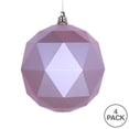 thumbnail image 3 of Vickerman 4.75" Rose Gold Matte Geometric Ball Ornament, 4 per bag, 3 of 4