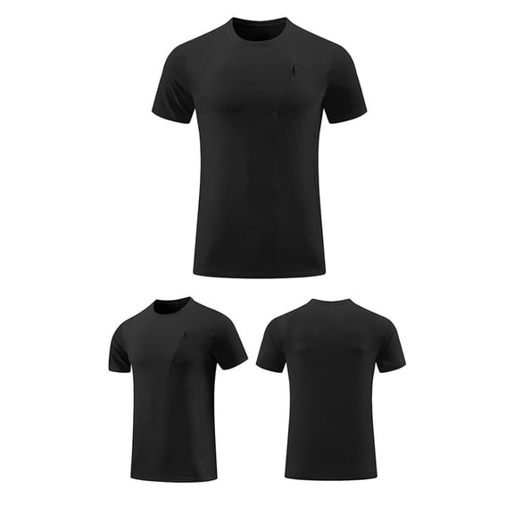 Bnwani Mens Shirts Casual Crew Neck Tee Lightweight Shirts Black XL