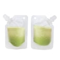 thumbnail image 2 of 100 Pcs Sacs à Boisson à Bec Transparent 1.75 OZ, Sacs à Boisson Transparents, Kit de Flacon Réutilisable, Bec 8.2 mm, Sans BPA, 2 of 4