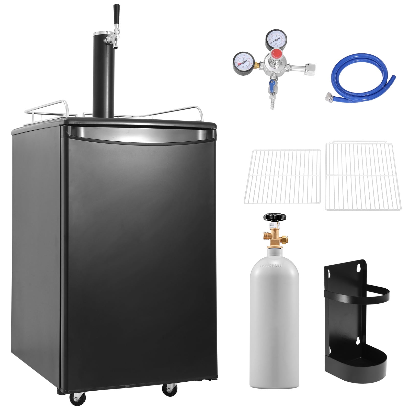 BENTISM Beer Kegerator Commercial Refrigerator, Stainless Steel