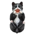 thumbnail image 4 of Ebros Feline Black and White Tuxedo Cat Wine Bottle Holder Caddy Figurine, 4 of 7