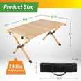 thumbnail image 6 of Wakeman Outdoors Portable Camping Table - Small Folding Table, Natural Wood, 6 of 8