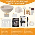 thumbnail image 3 of Sourdough Starter Kit with Starter Jar, VONATES 26 PCS Sourdough Bread Baking Supplies with 9" Round Oval Banneton Proofing Baskets, Dough Whisk, Spatula, Scraper, Gifts for Bakers Women Wife Mom, 3 of 9