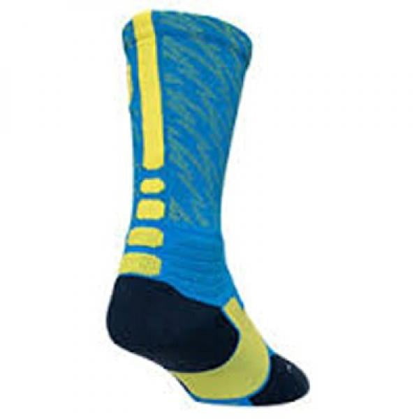 Nike - nike men's hyper elite kd basketball crew socks medium (size 6-8) blue, yellow - Walmart