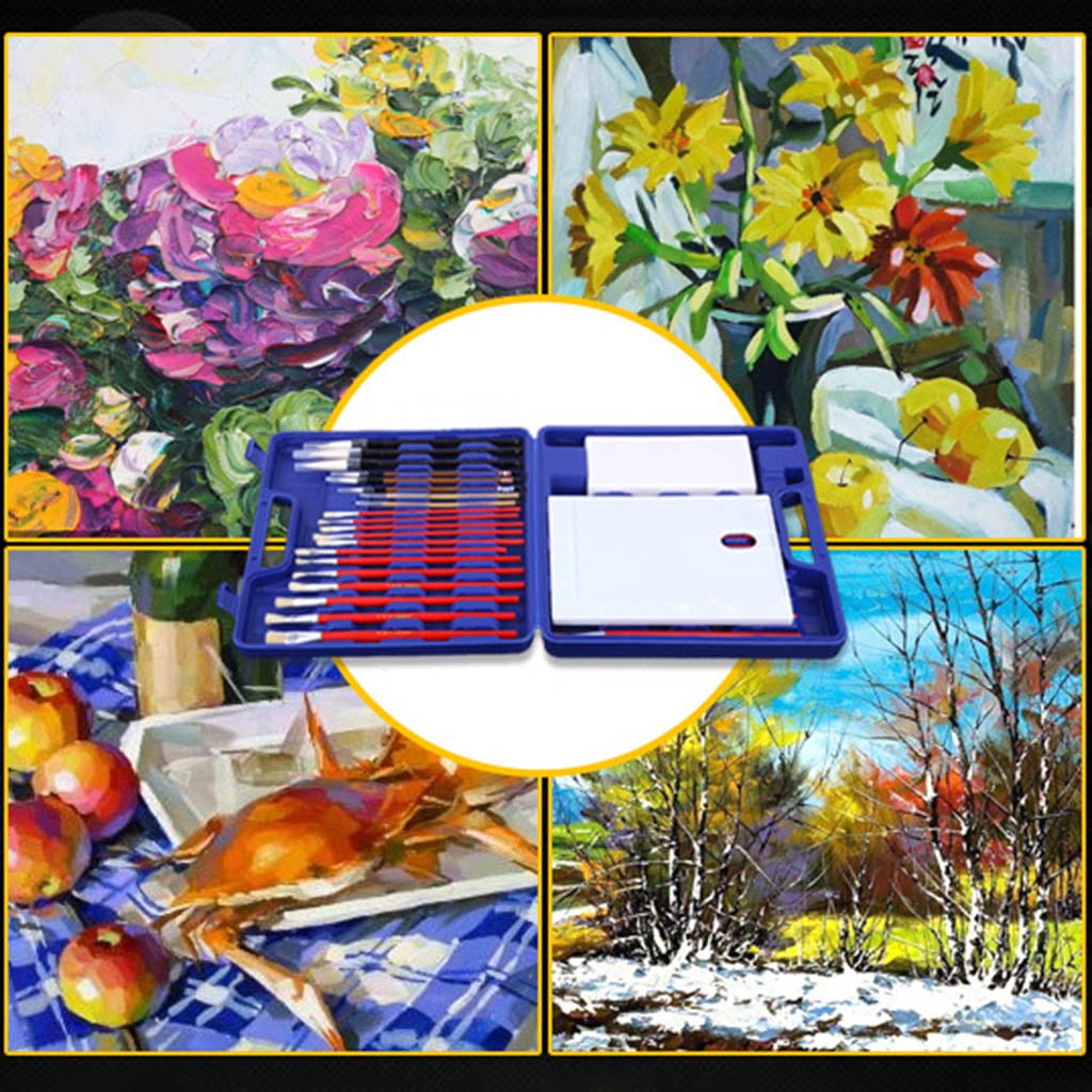 Milue Paint Brush Set Painting Brush for Acrylic Oil Watercolor Canvas Art Gouache