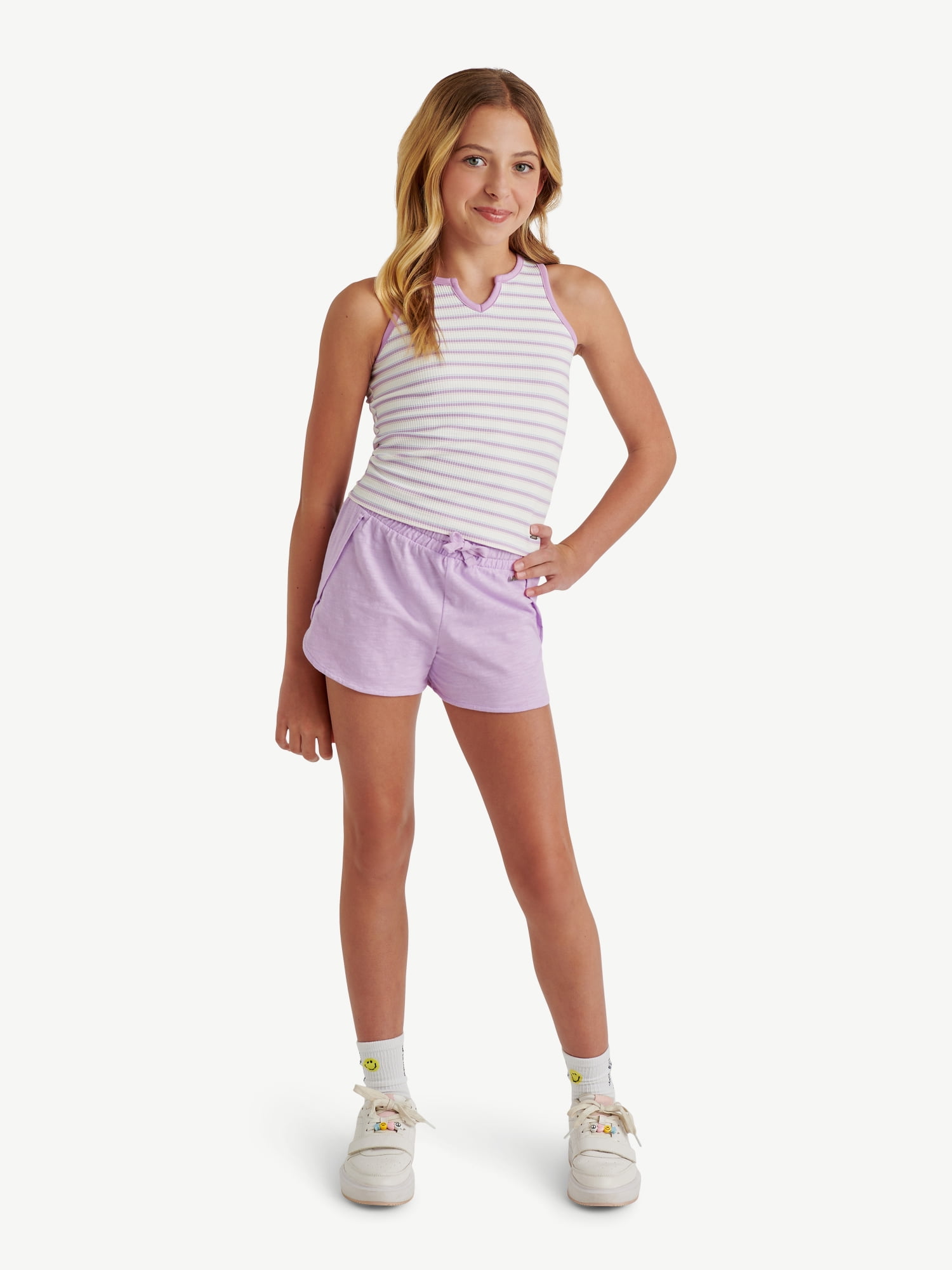 Justice Girls Striped Tee & Short Set, Sizes XS - XLP