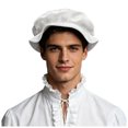 thumbnail image 5 of OJSFQUFP Medieval Men's Hat Soft To The Simple and Versatile Solid Color, 5 of 5