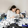 thumbnail image 4 of Manfei Gamer Gaming 7-Piece Twin Bedding Sets,Watercolor Splatter Ink Bedding Comforter Set,Cartoon Gamepad Sheet Sets For Kid Boy,Lightweight Room Decorative Reversible, 4 of 8