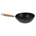 thumbnail image 2 of HONMEET Small Wrought Iron Wok Pan with Ergonomic Handle, Non-Stick Frying Pan for Gas Stove Cooking and Kitchen Use, 2 of 8