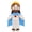 Blue Cloak, variant on Jesus Plush Jesus Stuffed Doll With Removeable Cloak Religious Plushie Toy Gifts For Kids Christening Easter-Red