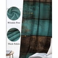 thumbnail image 3 of Vintage Teal Stripe Kitchen Curtains Farmhouse Shabby Turquoise Cafe Short Curtains for Bathroom Blackout Window Curtain Grommet Small Window Treatment Tier Drapes for Bedroom Living Room 27.5"x39"x2, 3 of 9