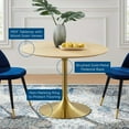 thumbnail image 4 of Modway Lippa 40" Wood Dining Table in Gold Natural, 4 of 6