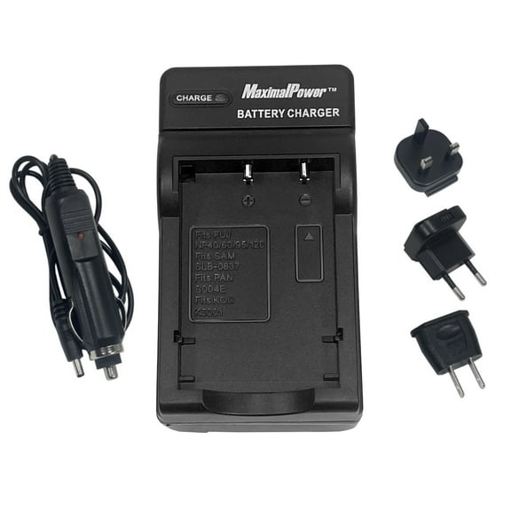 MaximalPower Battery Charger for Fuji NP-40, NP-60, NP-120, NP-95, FinePix F30 F31fd Real 3DW1 X100, Compatible with Samsung slb-0837, Panasonic CGA-S004E, Kodak KLIC-5001