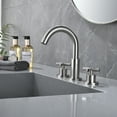 thumbnail image 3 of Two Cross Handle Deck Mounted Widespread Faucet, 3-Hole Bathroom Basin Faucet, 3 of 5