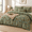 Bark Green Bohemian-Queen, variant on Bark Green Bohemian Queen Size Microfiber Duvet Cover Set 3pc Soft Lightweight Retro Farmhouse