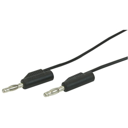 PRO SIGNAL - Black 4mm Banana Plug to Plug Test Lead - 0.5m