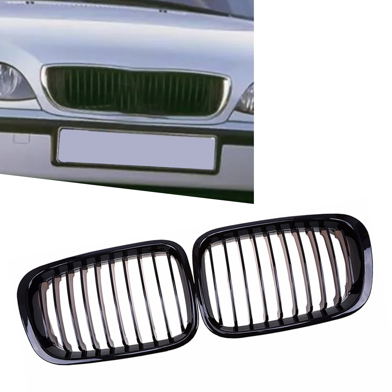 XWQ 1 Pair Kidney Grilles Eco-friendly Perfect Fitment ABS Front