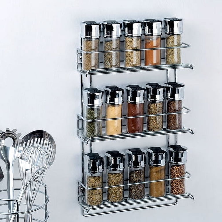 3-Tier Wall-Mount Spice Rack, Chrome photo 2