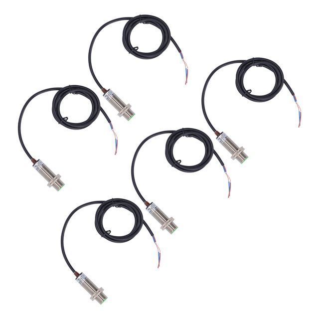 Inductive Proximity Switch, AC DC0-250V ABS Aluminum Alloy Proximity Sensor 5Pcs for Chemical Industry