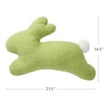 thumbnail image 4 of Phantoscope Happy Easter Rabbit Shaped Teddy Fleece Soft Throw Pillow for Bedroom Living Room Decor Easter Gift, 14.5" x 21.5", Light Green, 1 Pack, 4 of 4
