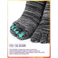 thumbnail image 6 of Women Toe Socks Cotton Crew Breathable Socks with Toes for Women Men Athletic Running, 6 of 28