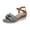 Gray, variant on JeashCHAT Sandals for Women Women Sandals Open Toe Sandals Casual Low Wedges Slip On Sandals Comfortable Outdoor Shoes
