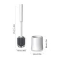 thumbnail image 2 of Toilet Bowl Brush Set | Long Handle Non-Scratch Bristles | Modern Design | Fast-Drying Washable Head | Sturdy Plastic | White | 1 Pc | Efficient Bathroom Cleaner, 2 of 9