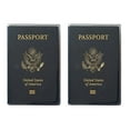 thumbnail image 2 of Set of 2 Heavy Duty Clear Vinyl Plastic Passport Cover Holder Travel MADE IN USA, 2 of 4