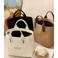 thumbnail image 1 of Vaidha Canvas Solid Color Handbag Japanese Bento Office Workers Take Lunch Out Contrast Color Fashion Bag Lunch Box, 1 of 6