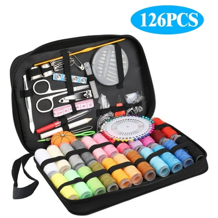 Sewing Kits, EEEKit 126Pcs/Set Sewing Supplies with Buttons/Needle/Scissors etc, Large Basic Sewing Kit for College Student, Kids, Beginners, Men,