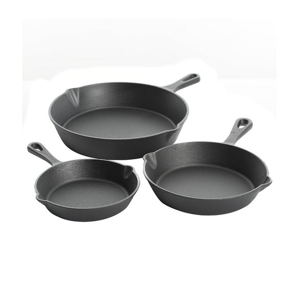 Gibson Home Addlestone 3 Piece Cast Iron Pre Seasoned Skillet Set (127888.03R)