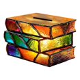 thumbnail image 2 of Stained Glass Book Bank Creative Rainbow Color Box For Kids & Adults Decorative Savings Container Idea, 2 of 6