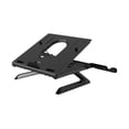 thumbnail image 1 of Soporte para computadora portátil, soporte plegable para computadora portátil con soporte para teléfono, soporte para tableta, plegable, profesional, negro, 1 of 8