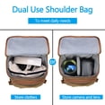 thumbnail image 3 of Bolsa de lentes CADeN Canvas Shoulder Camera Bag Messenger Bag para 1 cámara 1 lente Compatible con Nikon Canon Sony DSLR Cámara y lente sin espejo CADeN Bolsa de lentes, 3 of 7