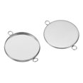 thumbnail image 4 of Unique Bargains Pendant Trays, 30 Pack 316 Stainless Steel 25mm Round Bezel Trays Pendant Base with 2 Rings, 4 of 6