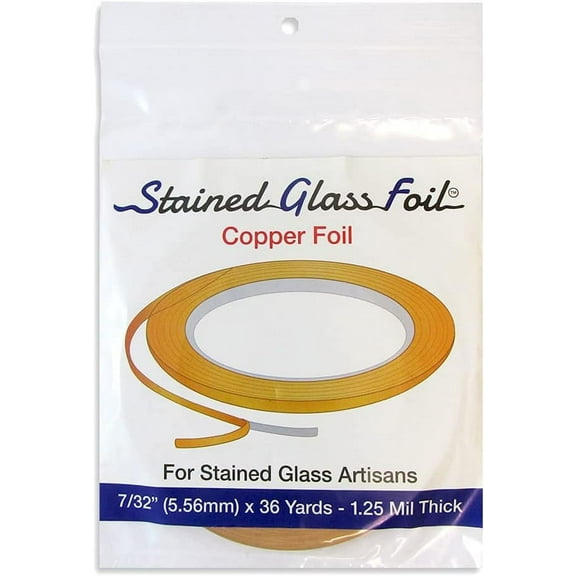 Stained Glass Foil Brand 7/32" Copper Foil - 1.25 Mil. Thick