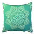 thumbnail image 1 of RYLABLUE Henna Floral Rounded Oriental Mandala in Modern Style Abstract Asian Border Coloring Detailed Drawn Pillowcase 20x20 inch, 1 of 1